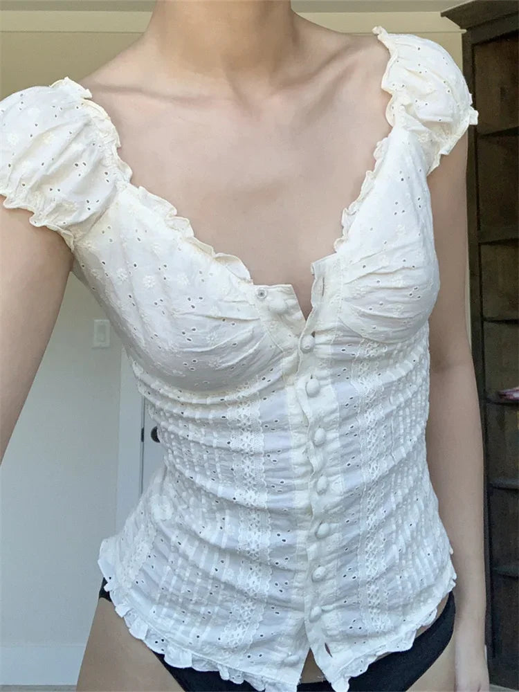 Square Neck Summer Blouse